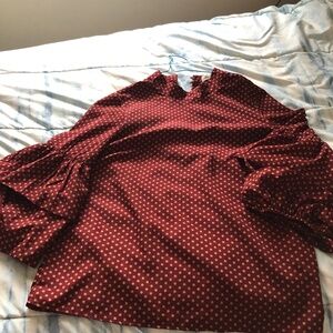 Beautiful burgundy polka dot short
